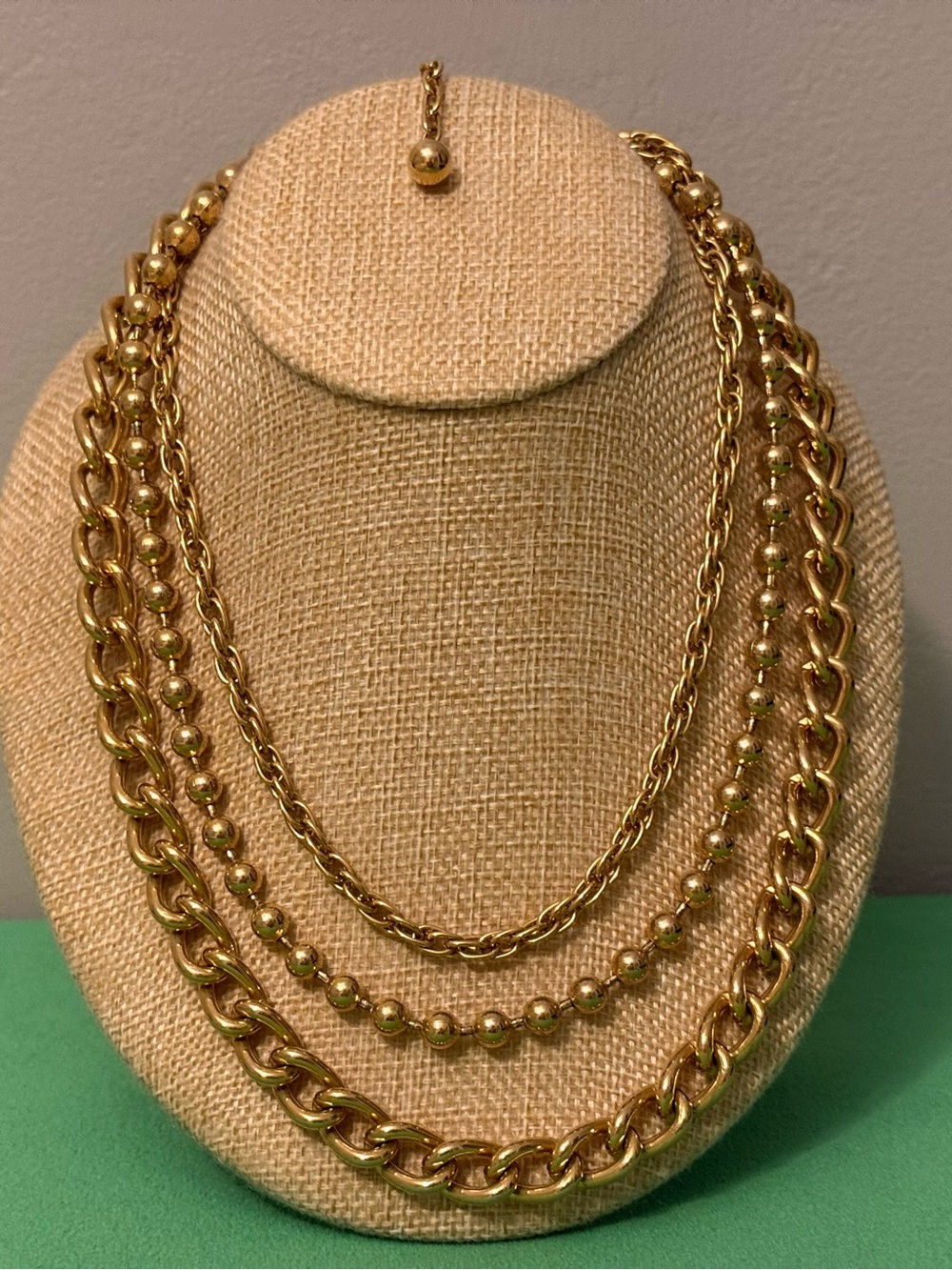 Vintage Gold-Tone Layered Chain Necklace - Women Jewelry